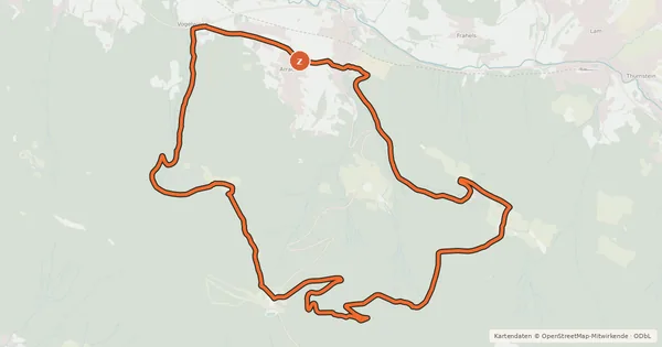 Kartenübersicht der Radroute MTB-Tour 5 Einöd-Tour