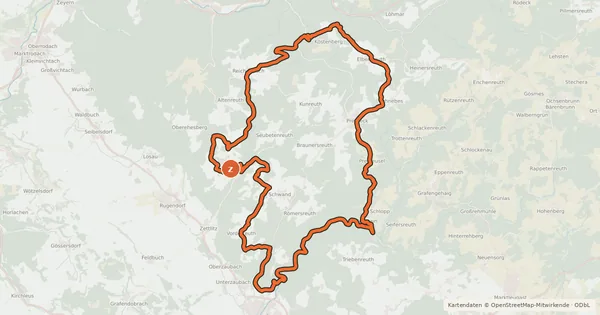 Kartenübersicht der Radroute MTB-Tour 6