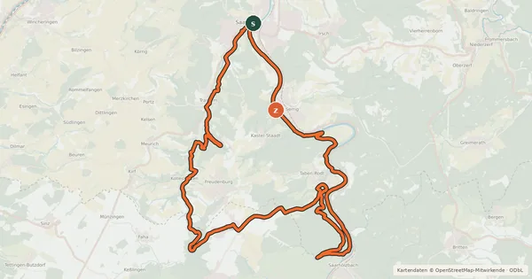 Kartenübersicht der Radroute MTB-Tour 6 "Graf-Siegfried"