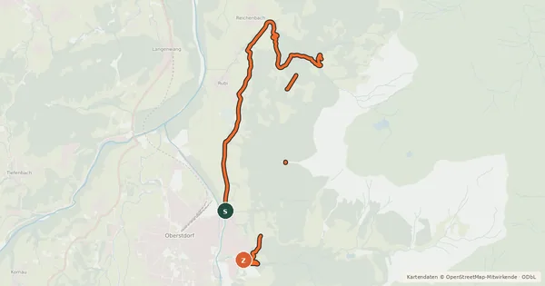 Kartenübersicht der Radroute MTB Tour 7