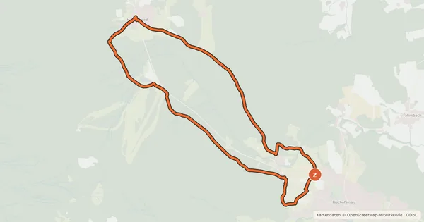 Kartenübersicht der Radroute MTB Tour Nr. 23 Habischrieder Tour
