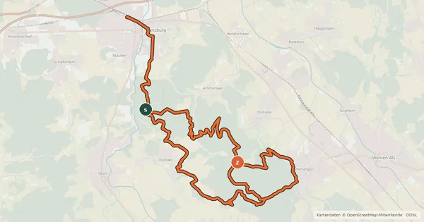 Kartenübersicht der Radroute MTB Tour - Tanzplatz
