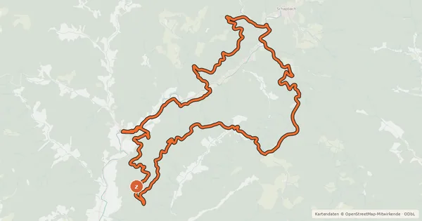 Kartenübersicht der Radroute MTB Über die Höhen des Wolftals