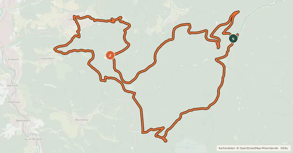 Kartenübersicht der Radroute MTB Über Eyachtal und Langmartskopf
