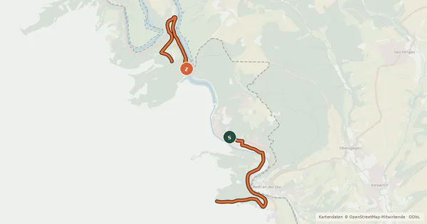 Kartenübersicht der Radroute MTB Vianden