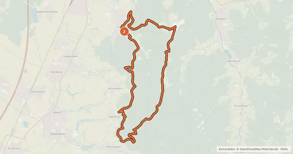 Kartenübersicht der Radroute MTB Vogesenblick-Tour