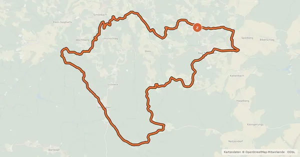 Kartenübersicht der Radroute MTB Wachtstein-Strecke