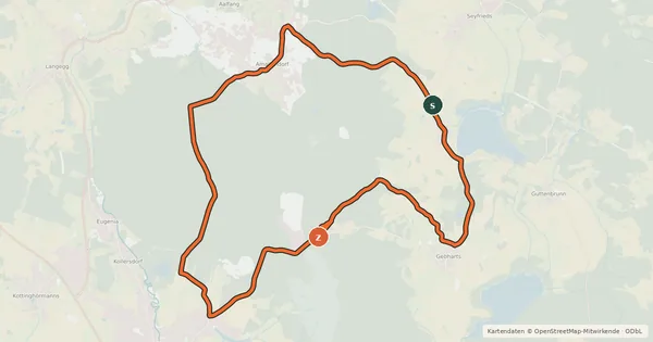 Kartenübersicht der Radroute MTB Wackelsteinweg
