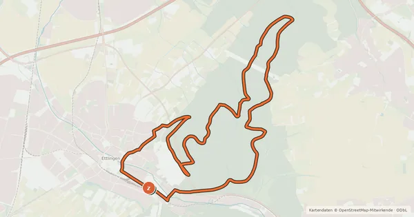 Kartenübersicht der Radroute MTB Wattkopf Runde 2