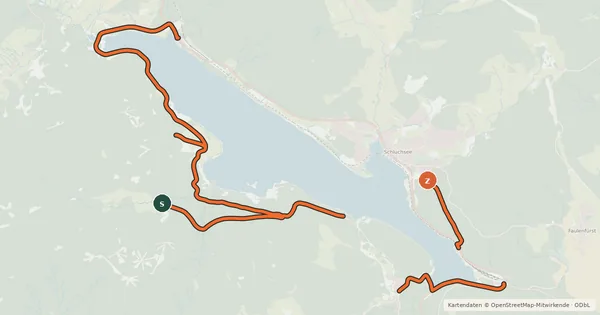 Kartenübersicht der Radroute MTB-Wegenetz Schwarzwald