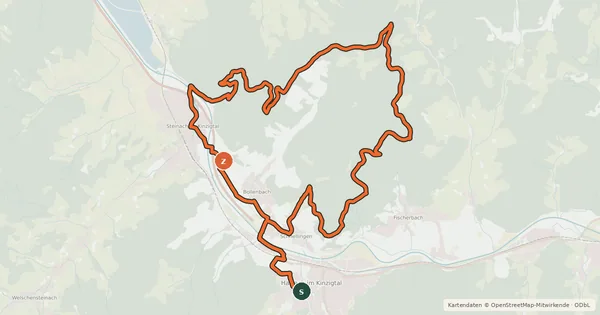 Kartenübersicht der Radroute MTB Welschbollenbach-Tour