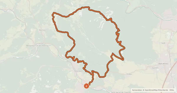 Kartenübersicht der Radroute MTB Wolfsgeist-Strecke