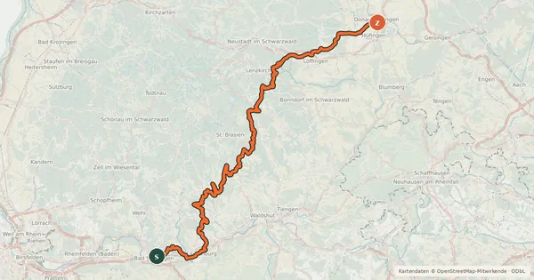 Kartenübersicht der Radroute MTB X-Ing SÄK-DS