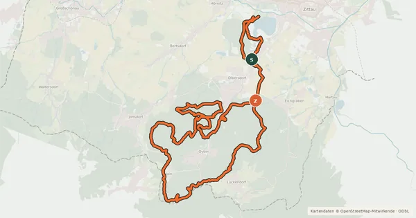 Kartenübersicht der Radroute MTB XTERRA