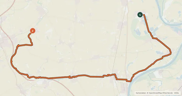 Kartenübersicht der Radroute Mühlen-Radweg