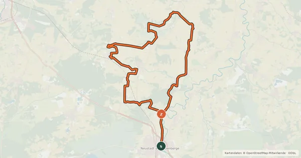 Kartenübersicht der Radroute Mühlen-Route