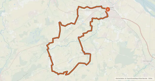 Kartenübersicht der Radroute Mühlenroute