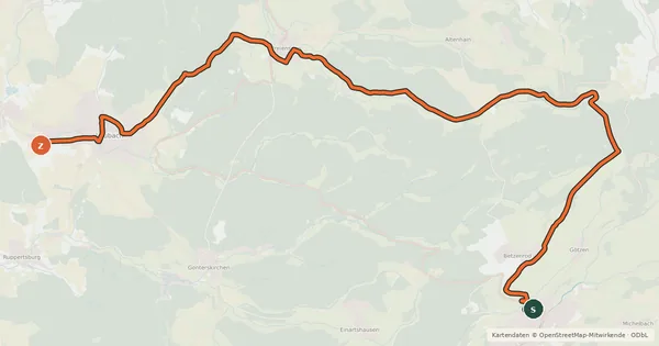 Kartenübersicht der Radroute Mühlentour