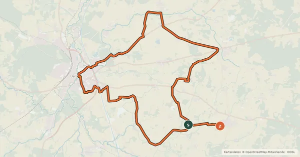 Kartenübersicht der Radroute Mühlentour
