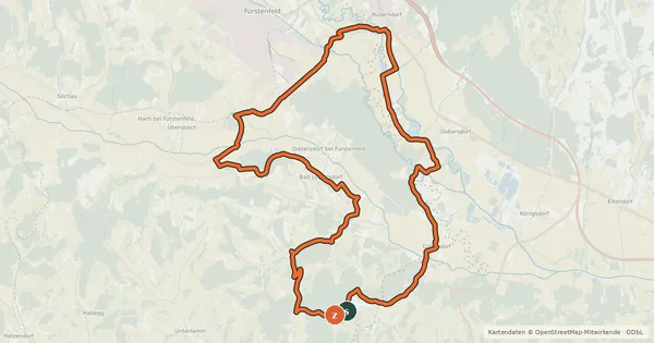 Kartenübersicht der Radroute Mühlentour