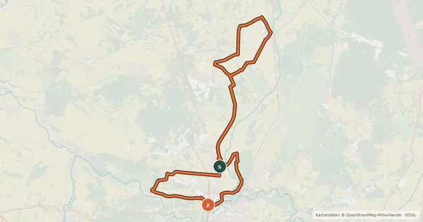 Kartenübersicht der Radroute Mühlentour
