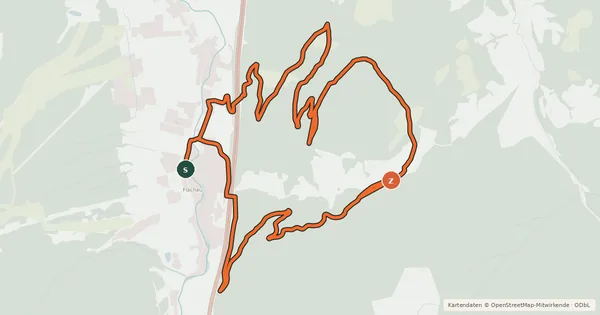 Kartenübersicht der Radroute Murleiten-Sattelbauer