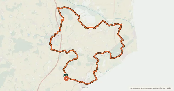 Kartenübersicht der Radroute na tour