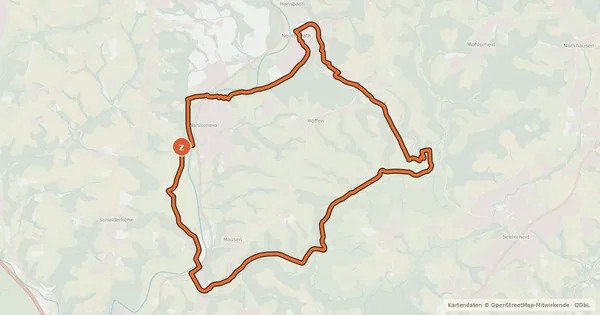 Kartenübersicht der Radroute Naafbachtal-Route