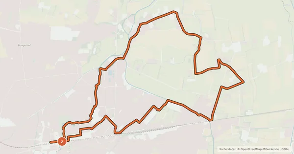 Kartenübersicht der Radroute Nach Hasbergen
