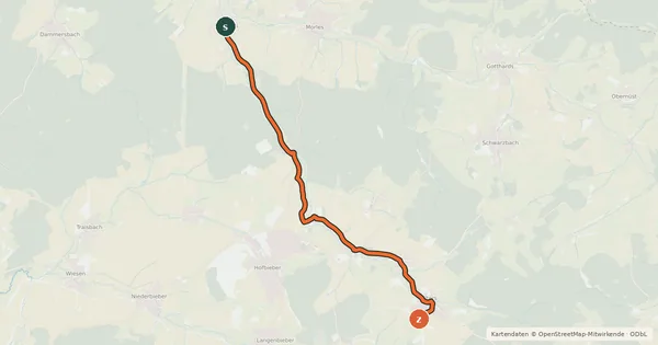 Kartenübersicht der Radroute Nässetalradweg