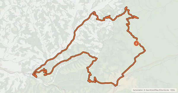 Kartenübersicht der Radroute Napfbergland - Tour