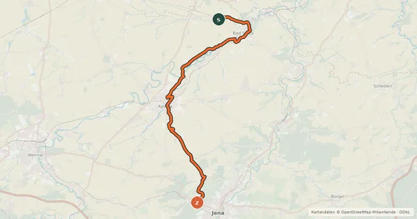 Kartenübersicht der Radroute Napoleon-Radweg 1806