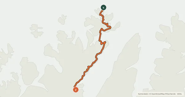 Kartenübersicht der Radroute Nasjonal sykkelrute 1
