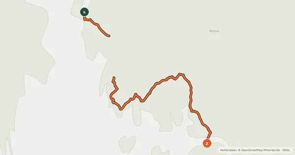 Kartenübersicht der Radroute Nasjonal sykkelrute 7 (Svinesund - Moss)