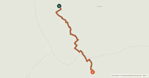 Kartenübersicht der Radroute National Cycle Network Route 208