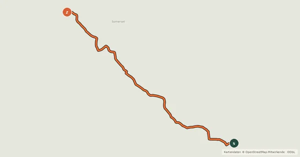 Kartenübersicht der Radroute National Cycle Network route 339