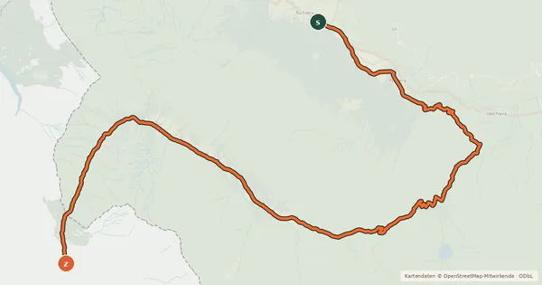 Kartenübersicht der Radroute Nationalpark Bike-Marathon - Etappe 2 (Tschierv - Livigno)