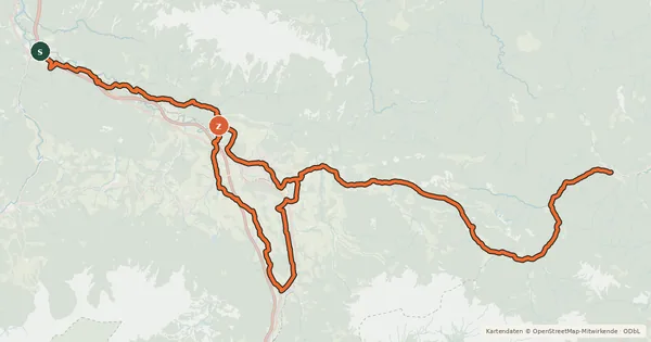 Kartenübersicht der Radroute Nationalpark-Kalkalpenweg