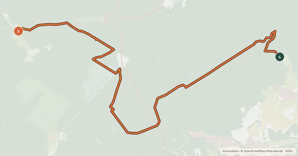 Kartenübersicht der Radroute Nationalpark-Radquerung 6
