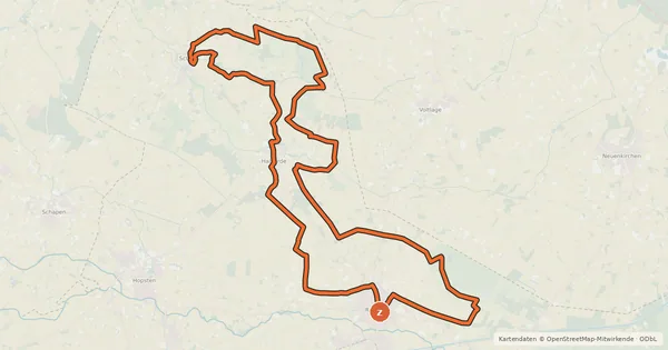 Kartenübersicht der Radroute NaTourismus Moorroute