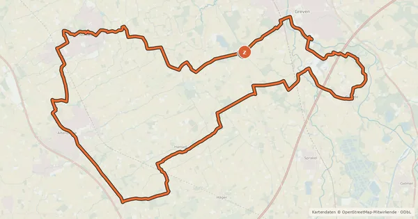 Kartenübersicht der Radroute NaTourismus Schlehenroute