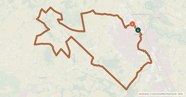 Kartenübersicht der Radroute NaTourismus Vennroute