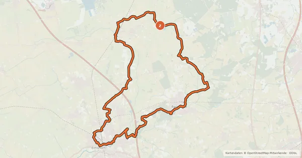 Kartenübersicht der Radroute Natur pur