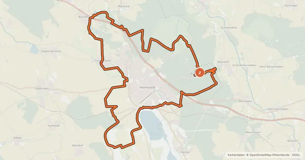 Kartenübersicht der Radroute Natur-Route