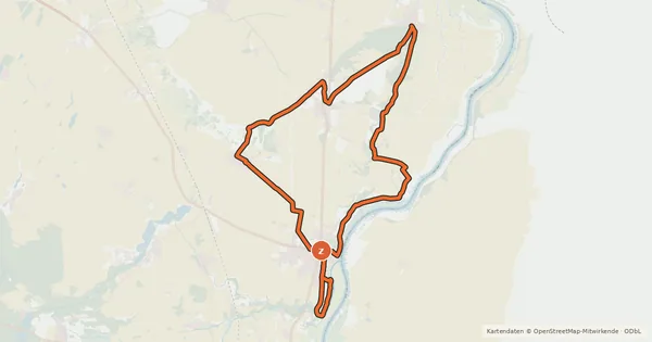 Kartenübersicht der Radroute Natura Trail Lebus