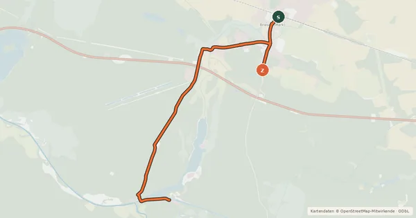 Kartenübersicht der Radroute Natura Trail Radwandern in der Drahendorfer Spreeniederung - Route 2