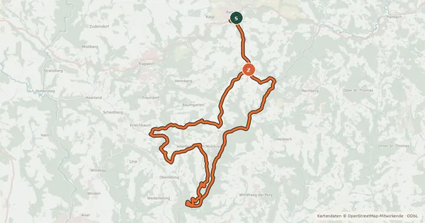 Kartenübersicht der Radroute Naturpark Mühlviertel Radweg (2)