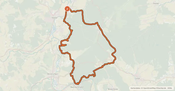 Kartenübersicht der Radroute Naturpark Solling-Vogler, Tour 5