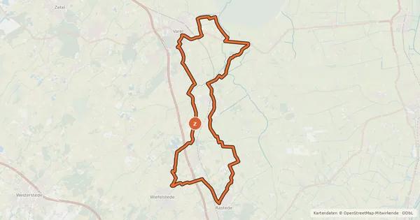 Kartenübersicht der Radroute Naturpark Wattenmeer
