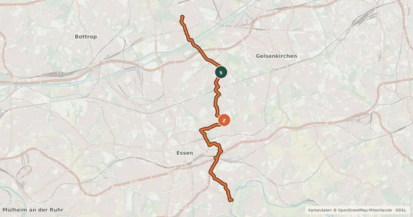 Kartenübersicht der Radroute Naturroute